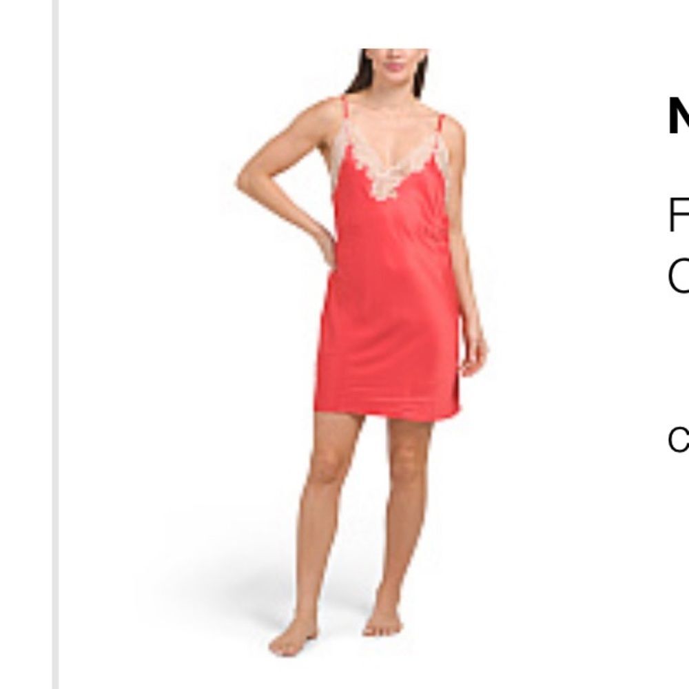 Natori Lace Satin Chemise sz L